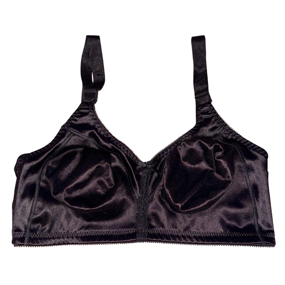 Bali Women's Black Double Support Full Figure Wireless Bra Style 3820 38D